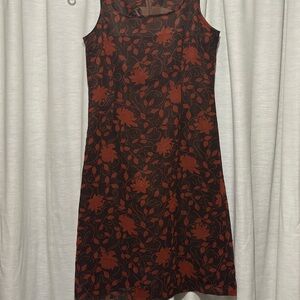 (SOLD) Vintage Sleeveless Dress - Black and Red